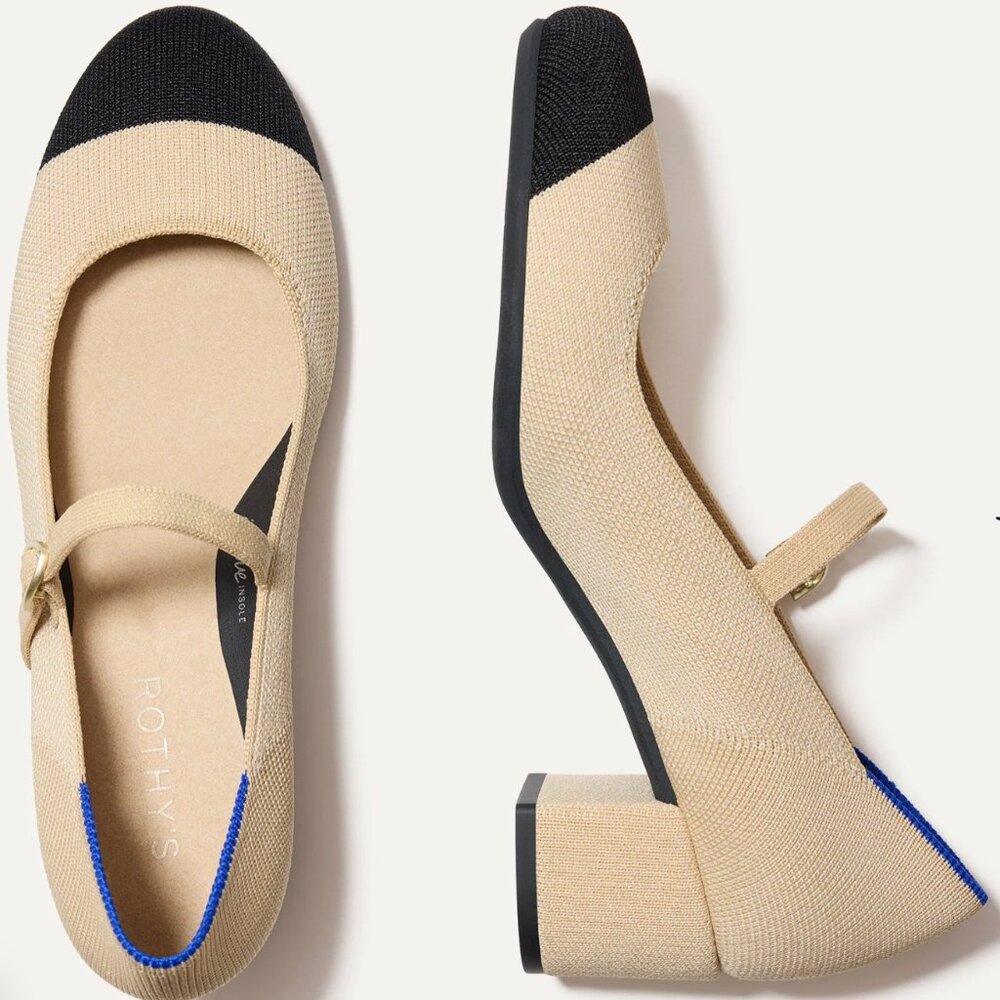 The Mary Jane Heel (Cream Captoe, Size 8)